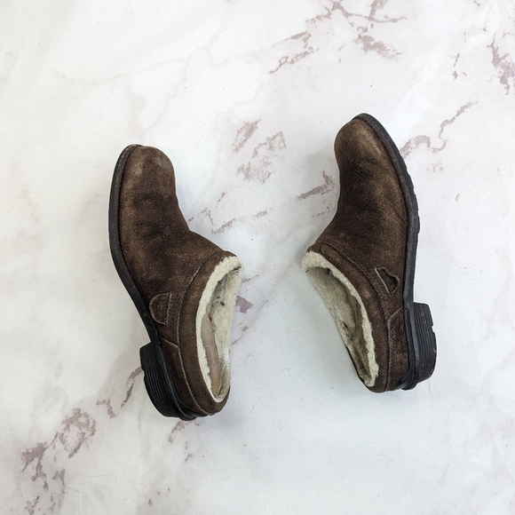 Ugg Slip On Women 5 Shoreham Shoes Suede Furr Shearling Slippers 5380 Slip On - Picture 10 of 10